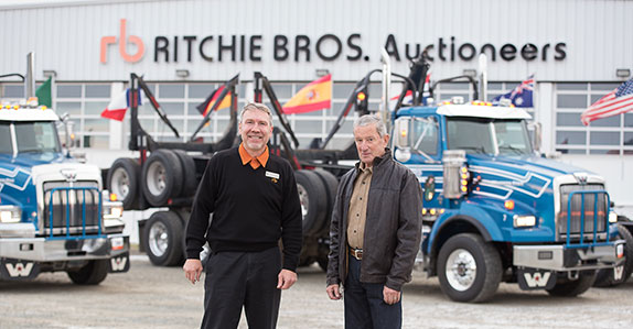 Derek Stamer and Guido Claudepierre, Territory Manager at Ritchie Bros. Derek Stamer and Guido Claudepierre, Territory Manager at Ritchie Bros.