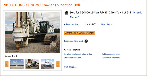 Orlando auction results for Stephen Early’s drill