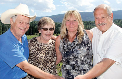 Barrie & Liz Clarke with Pam & Neil Day